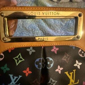 Louis Vuitton Black Multicolor Monogram Shoulder Bag with Gold Hardware